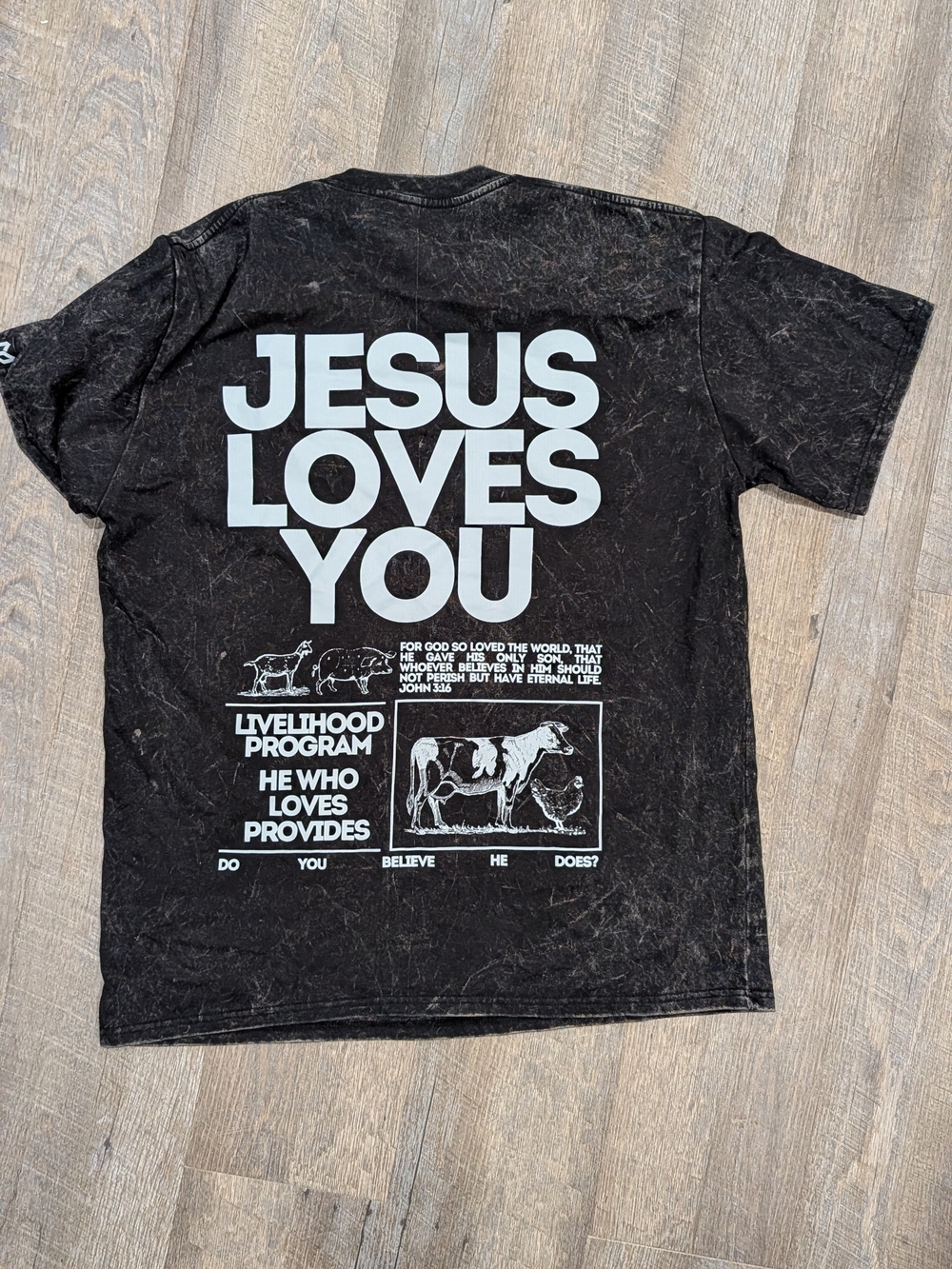 Jesus Loves You Graphic Tee - Black